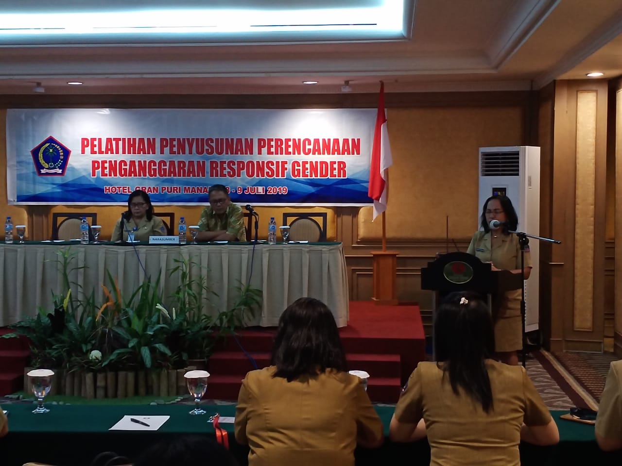 Pelatihan Penyusunan Perencanaan Penganggaran yang Responsif Gender (PPRG) di Tingkat Provinsi Sulawesi Utara